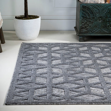 Talaia Neutral Geometric Indoor/outdoor Area Rug